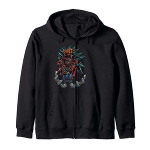 Aztec Warrior Cool Shaman Guardian Inca Maya Gift Idea Zip Hoodie